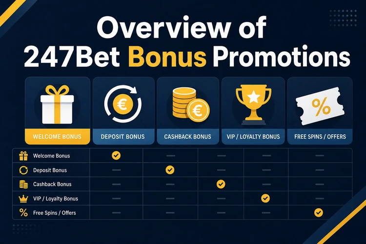 Overview of 247Bet Bonus Promotions